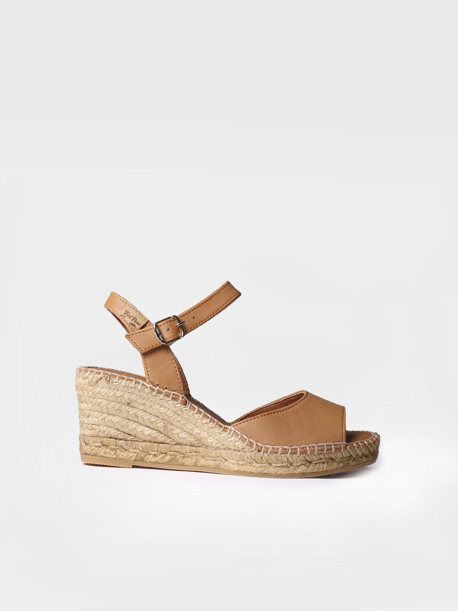 Women's wedge espadrilles in leather - SIA-P