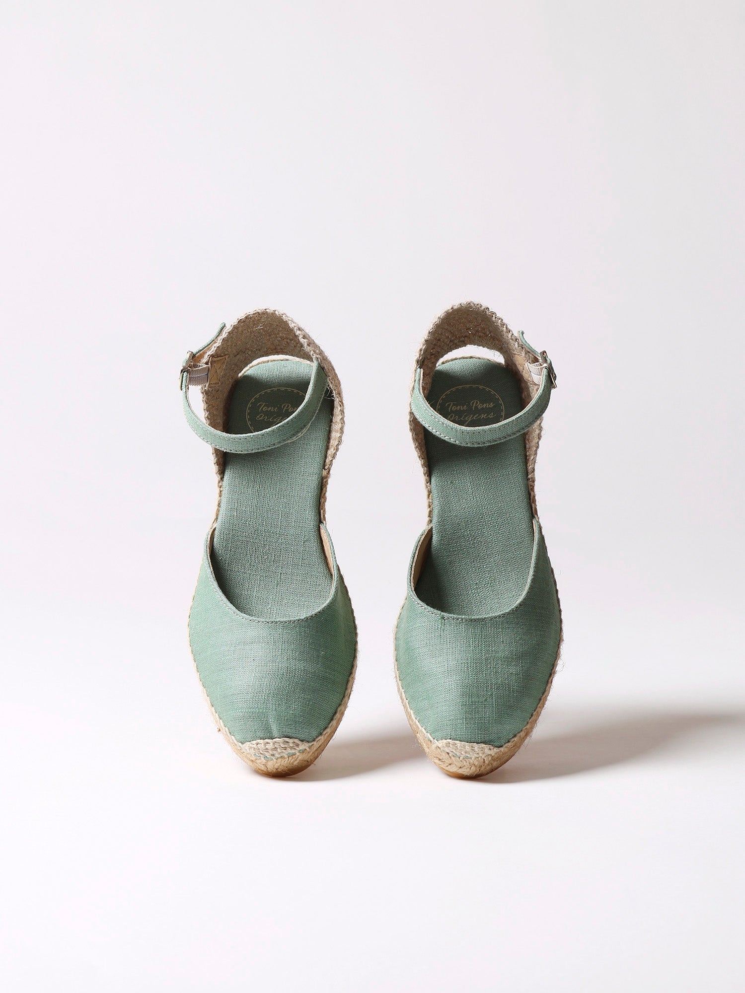 Jute wedge espadrilles with buckle - CALDES