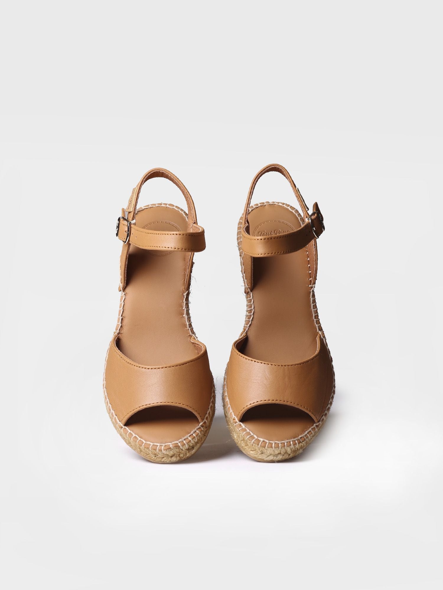 Women's wedge espadrilles in leather - SIA-P