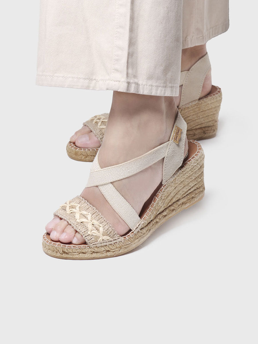 Women's jute wedge sandal - SUSA-BN