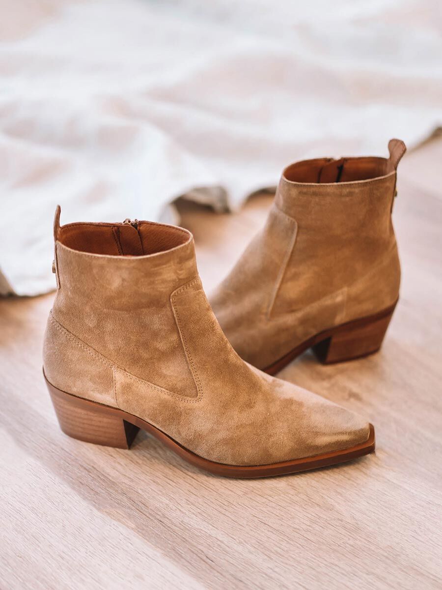 Women's ankle boot in suede - IKIA-SY