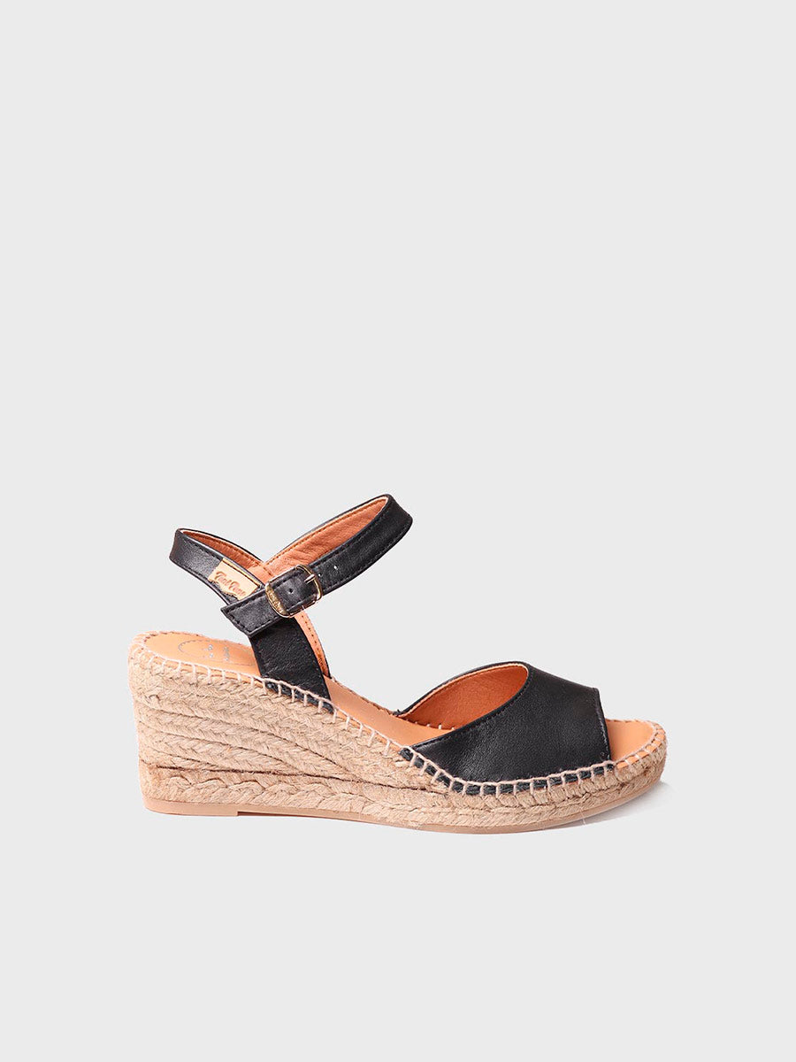 Espadrilles compensées pour femme en cuir - SIA-P