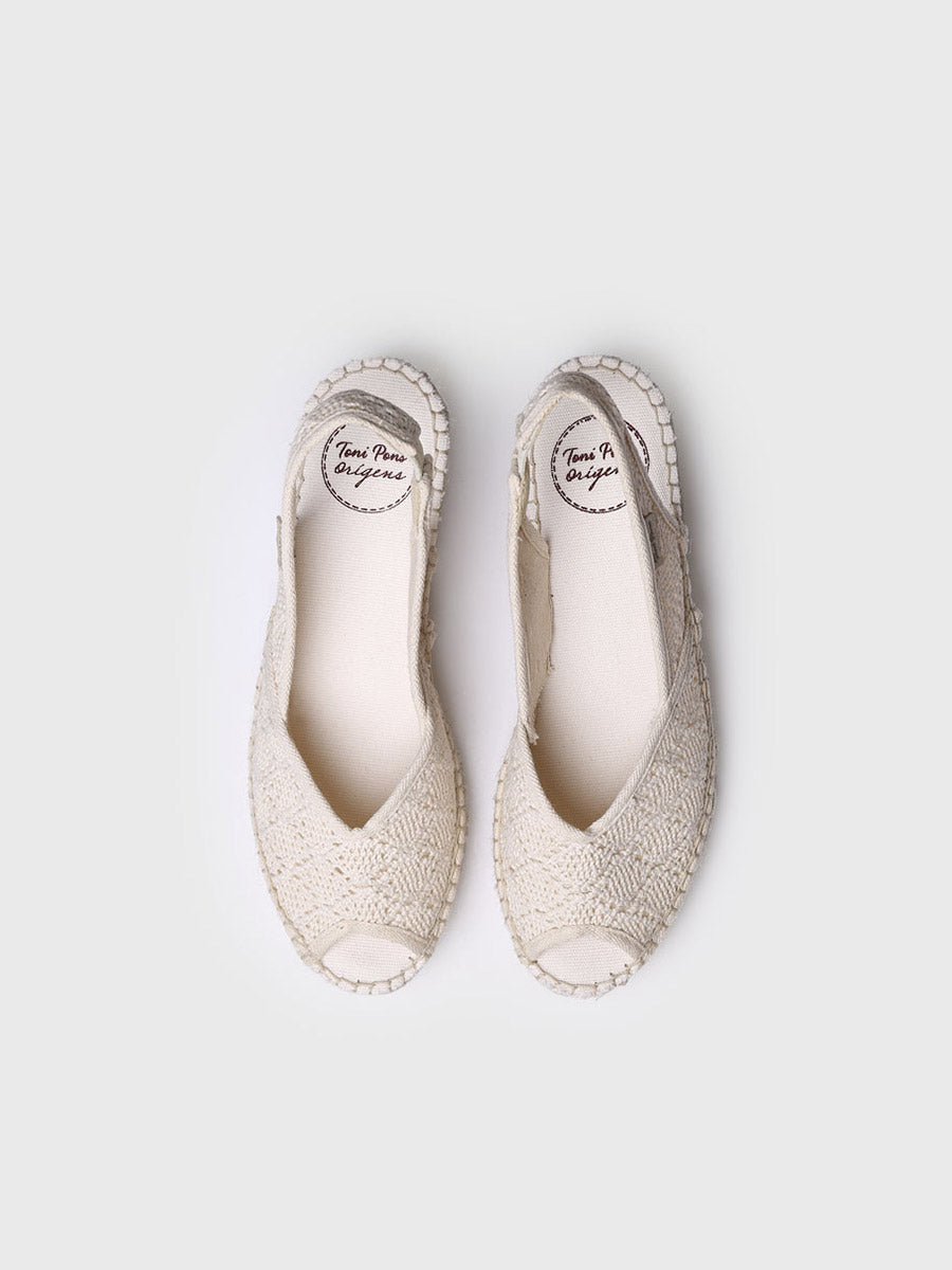 Jute wedge espadrilles peep toe - BLANCA-AD