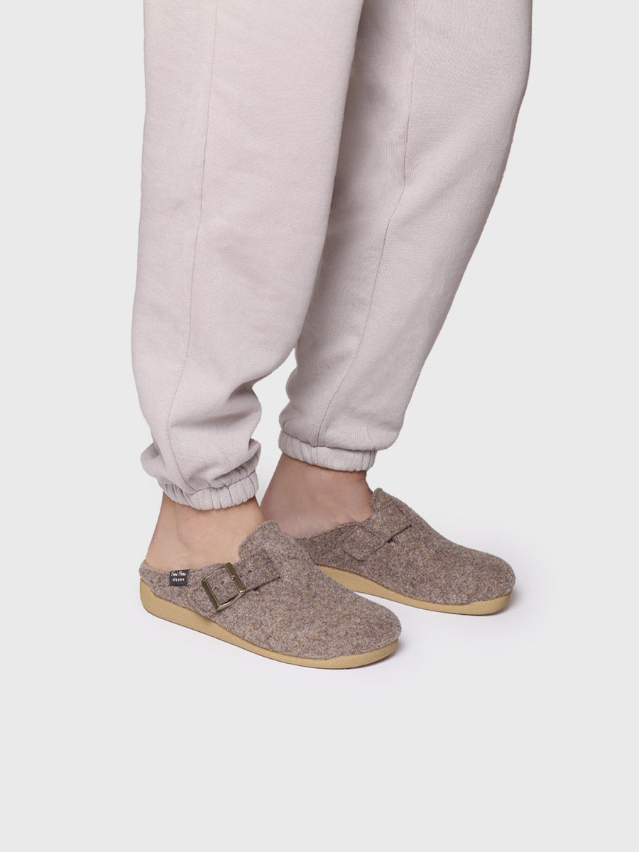 Chausson femme style sabot avec boucle - MIMA-FP