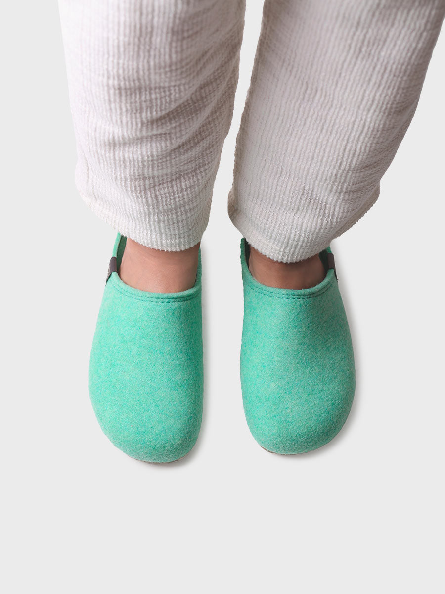 MONA-FR - Women's clog-style slipper in recycled felt