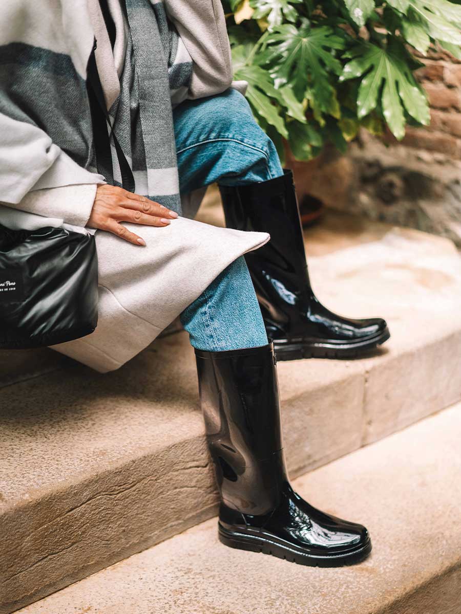 Women's rubber rain boot with a glossy finish | CLERMONT