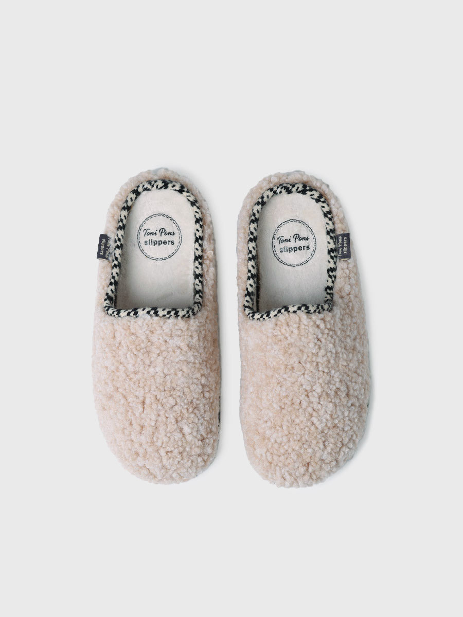 Women's clog-style house slipper in faux sheepskin | DARLA-SB