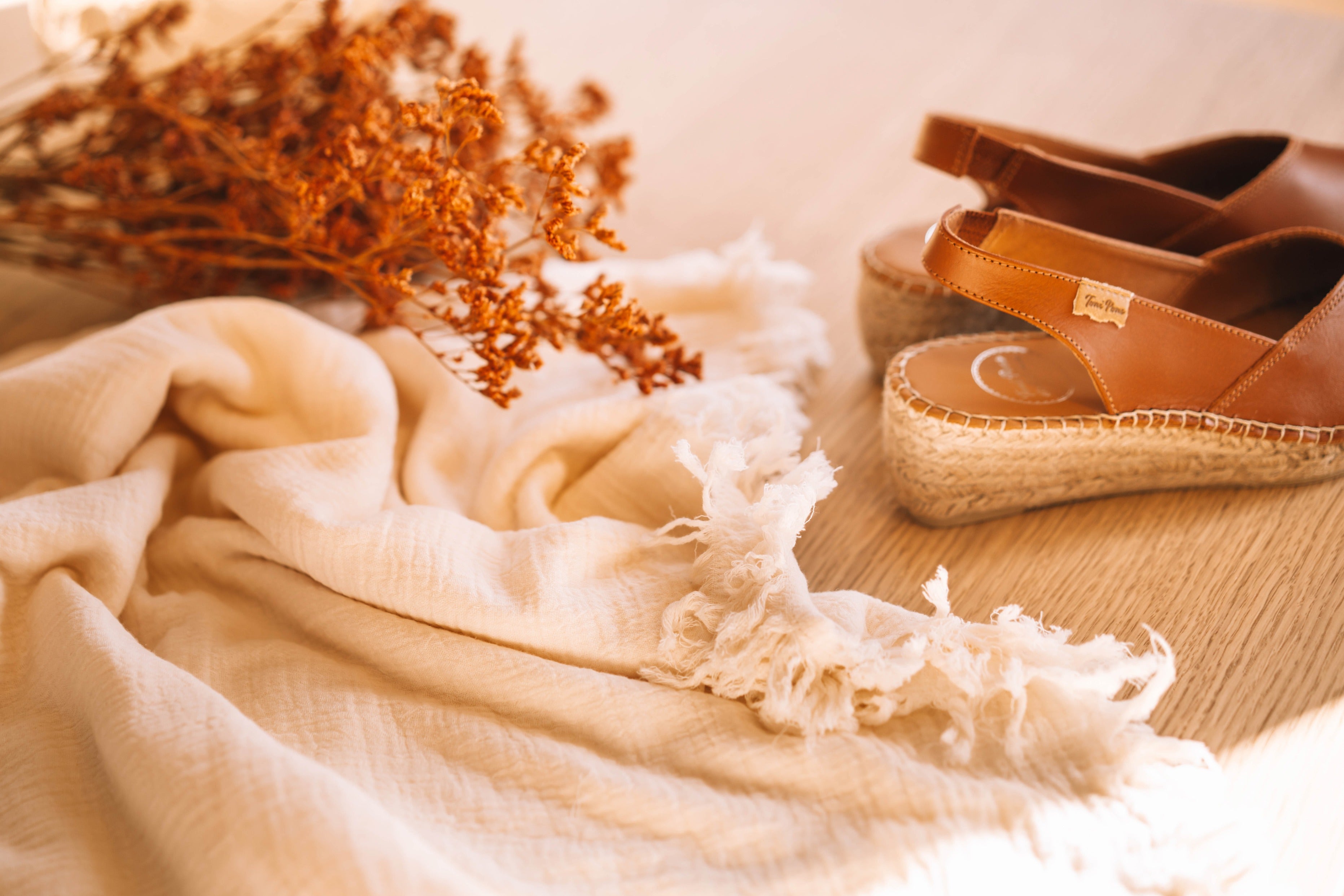 Wedge espadrilles in leather - BERNIA-P