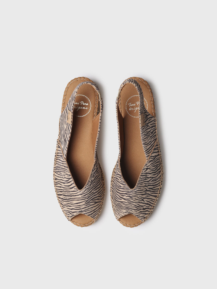 Wedge espadrilles in leather - BERNIA-P