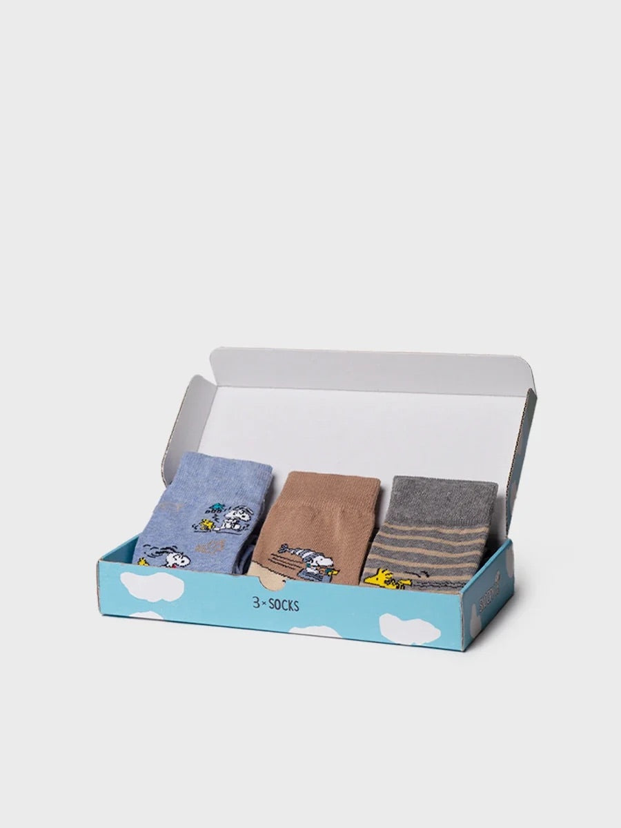 PACK OF 3 UNISEX SNOOPY SOCKS - LARGE | SNOOPY PACK