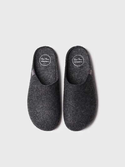 Men's clog-style house slipper in recycled felt | NEO-FR