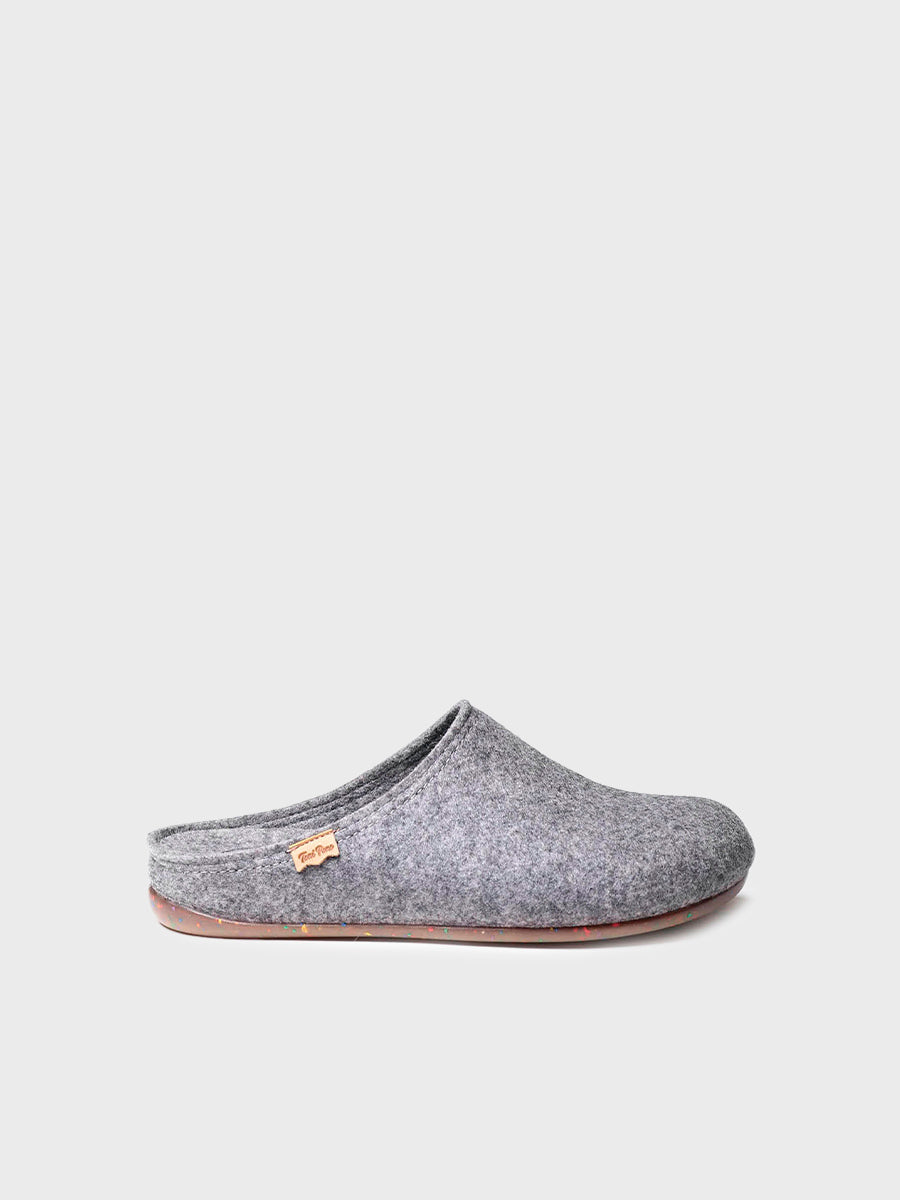 Men's clog-style house slipper in recycled felt | NEO-FR