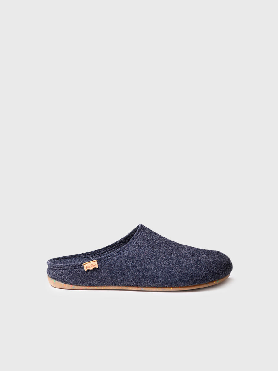 Men's clog-style house slipper in recycled felt | NEO-FR