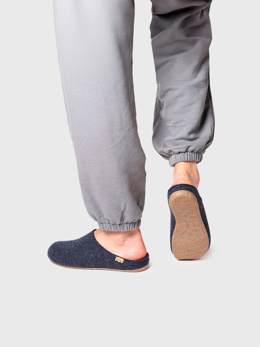 Men's clog-style house slipper in recycled felt | NEO-FR