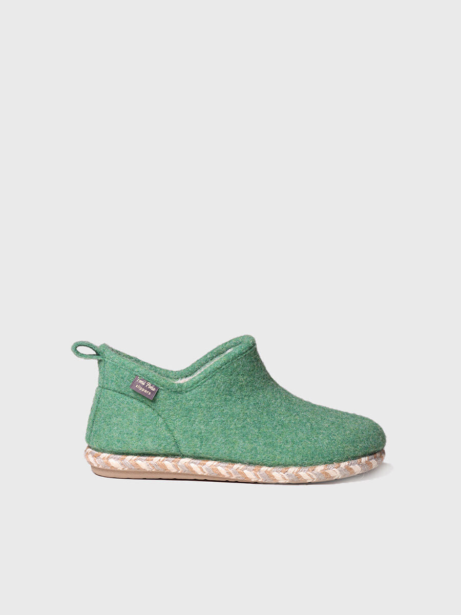 Women's Slipper in Felt in Mint - DUNA-FP-MINT