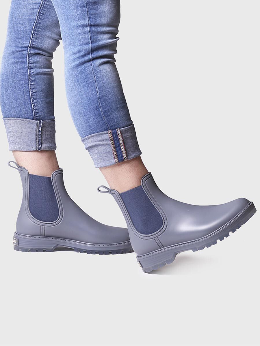 Women's rain Ankle boot in Blue - CANCUN-BLUE