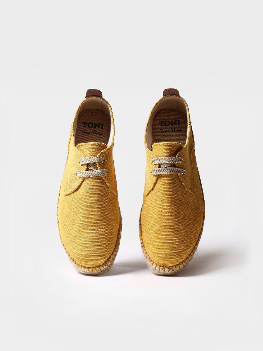 Men's espadrilles with laces - DIXON-YELLOW