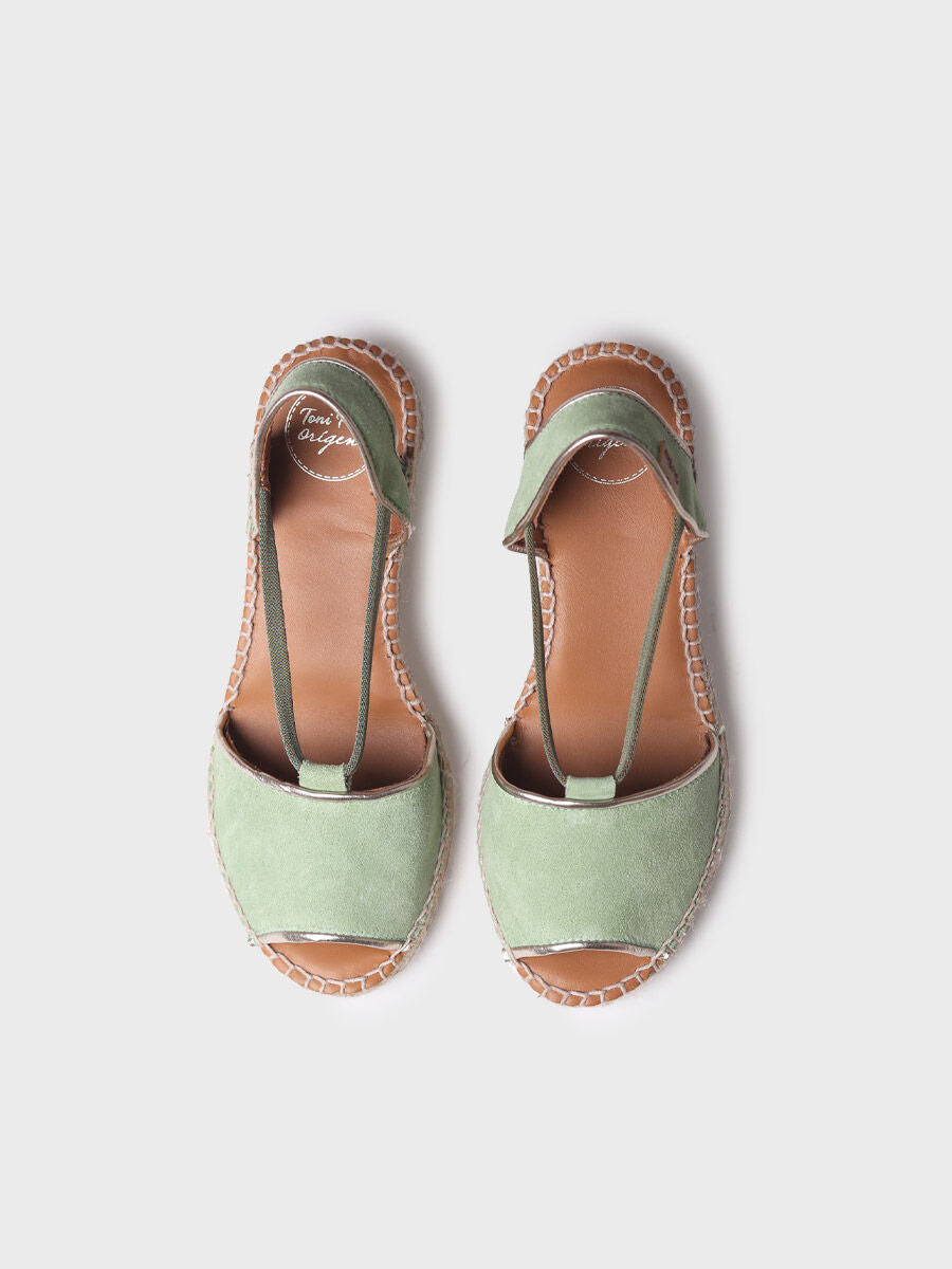 Women's wedge espadrilles in suede - BILDA-MINT