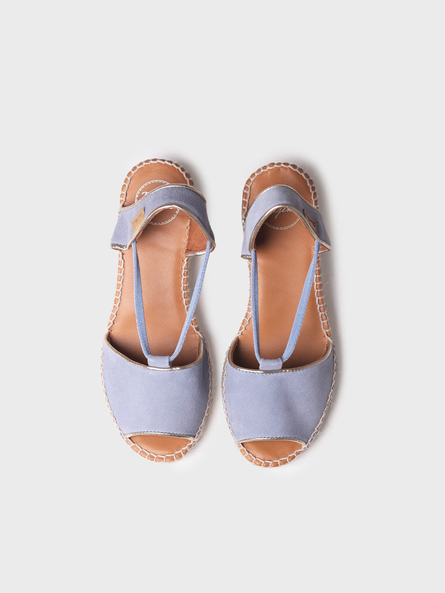 Women's wedge espadrilles in suede - BILDA-DENIM