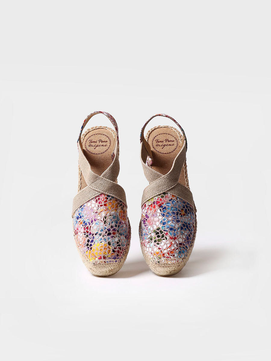 Medium wedge espadrille - TELVA-PM-MULTI MOSAIC