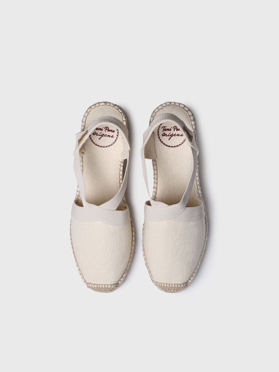 Medium wedge vegan espadrilles - TER-ECRU