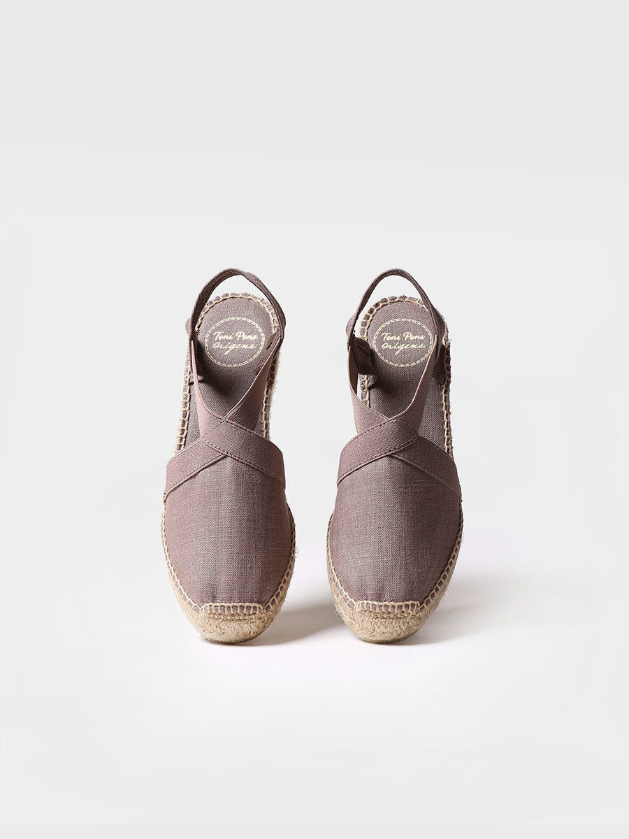 Medium wedge vegan espadrilles - TER-TAUPE