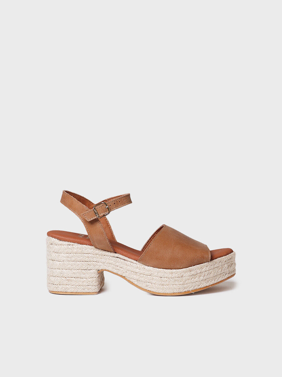 Women's espadrilles with wide heel - ADRIANA-TAN