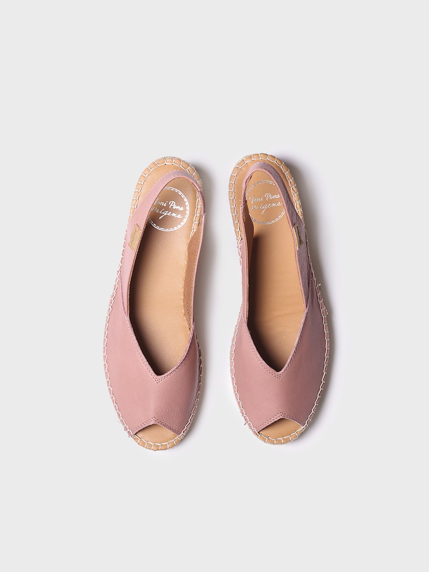 Wedge espadrilles in leather - BERNIA-P-LIGHT PINK