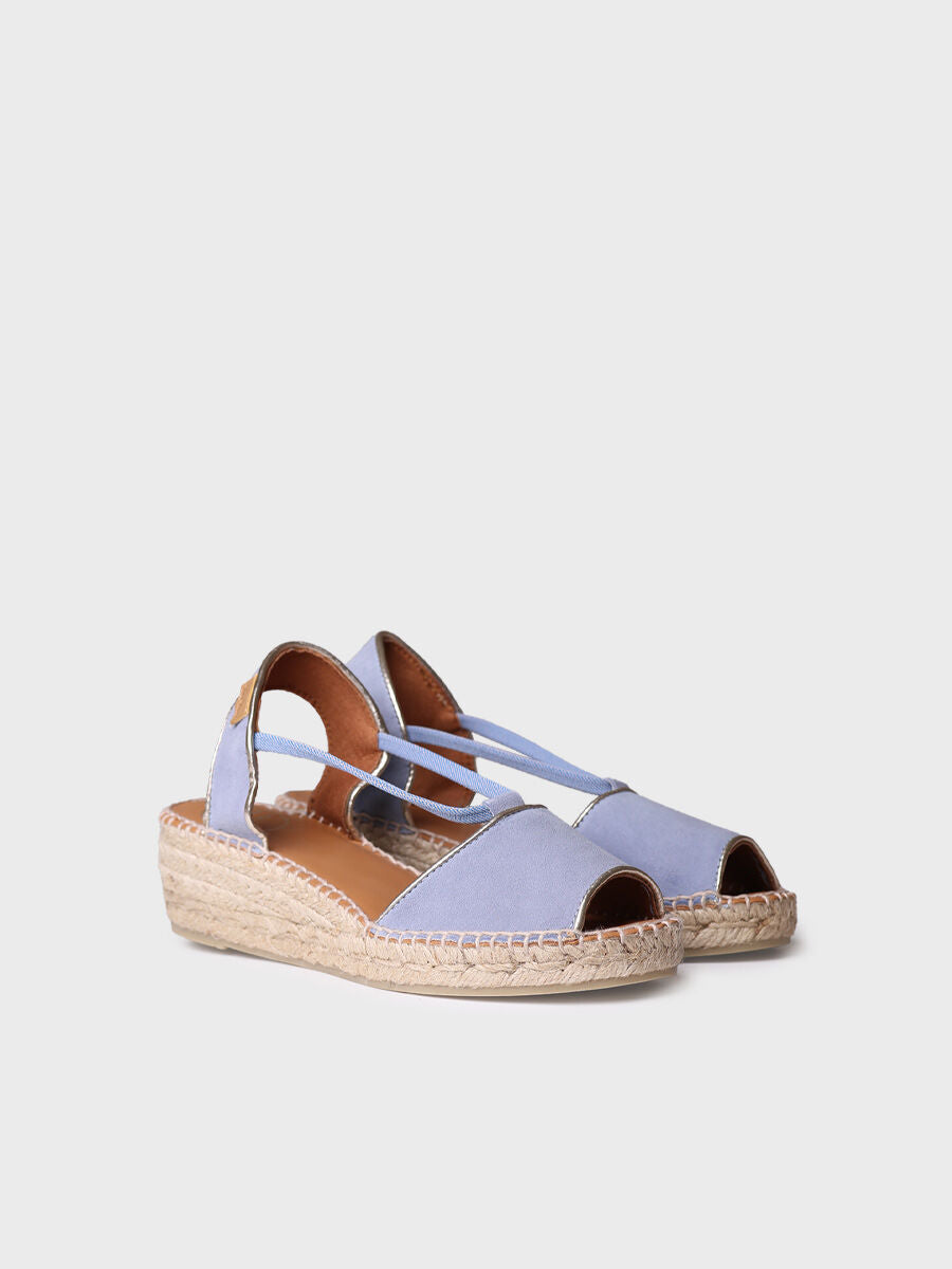 Women's wedge espadrilles in suede - BILDA-DENIM