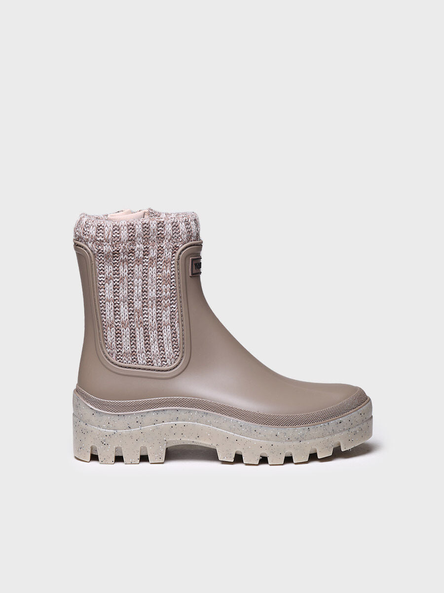 Women's rain Ankle boot in Taupe - CAMOS-TAUPE