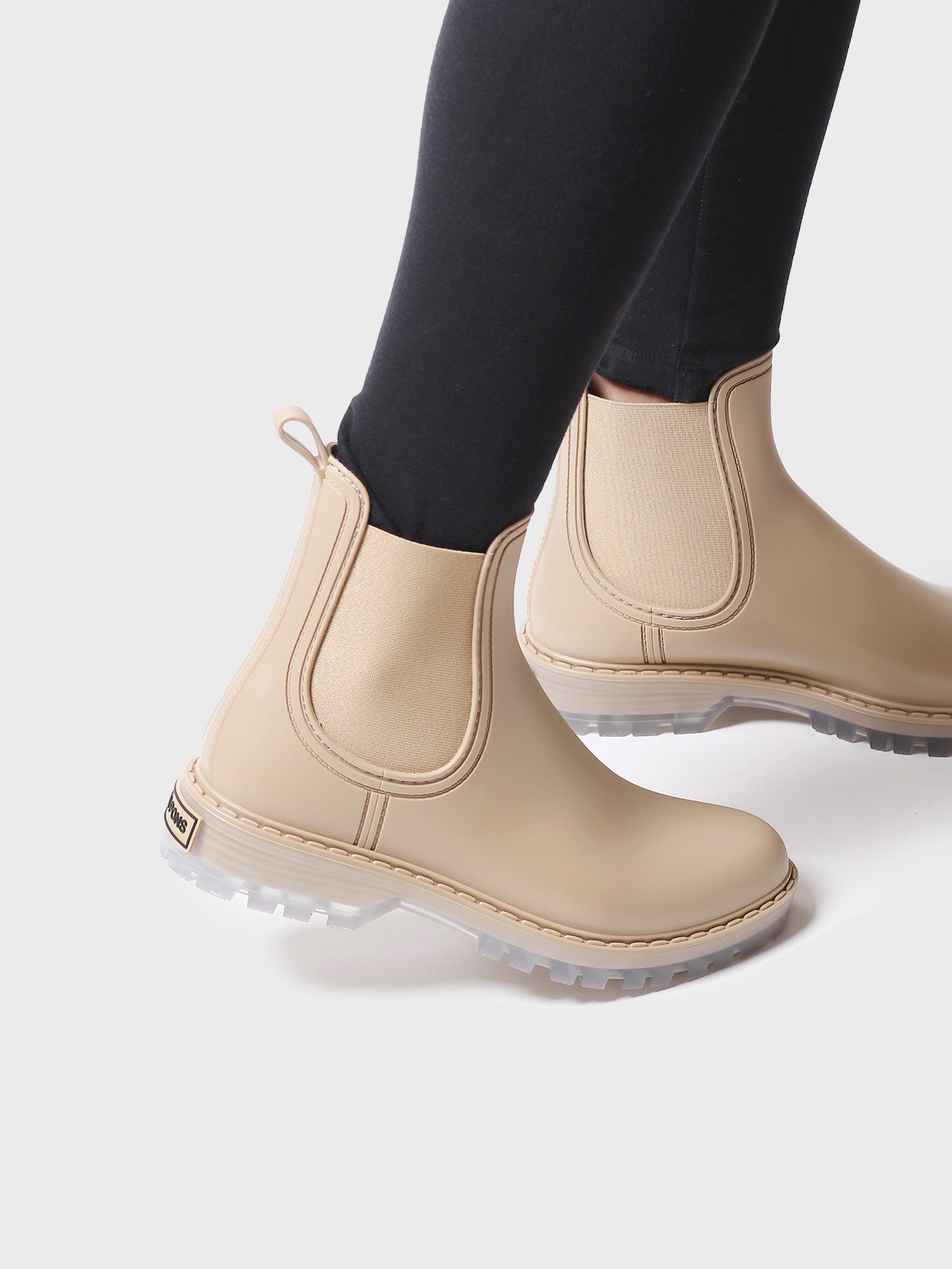 Women's Chelsea-style Waterproof Ankle boot in Beige - CONEY-BEIGE