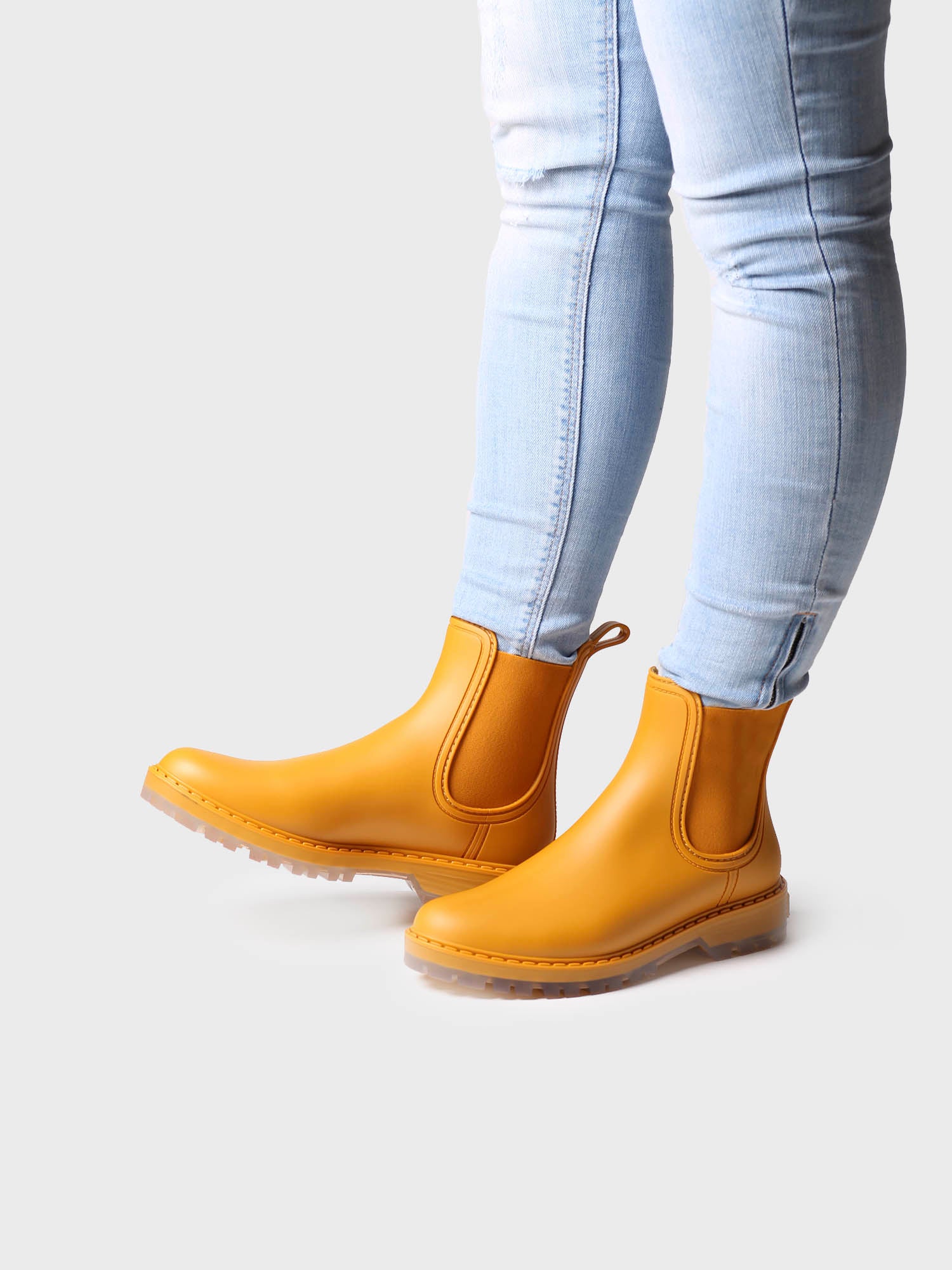 Women's Chelsea-style Waterproof Ankle boot in Ocre - CONEY-OCRE