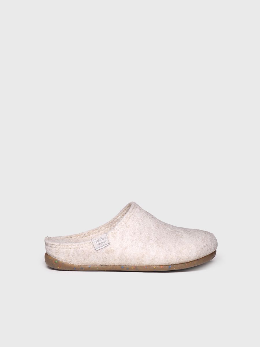 MONA-FR - Women's clog-style slipper in recycled felt