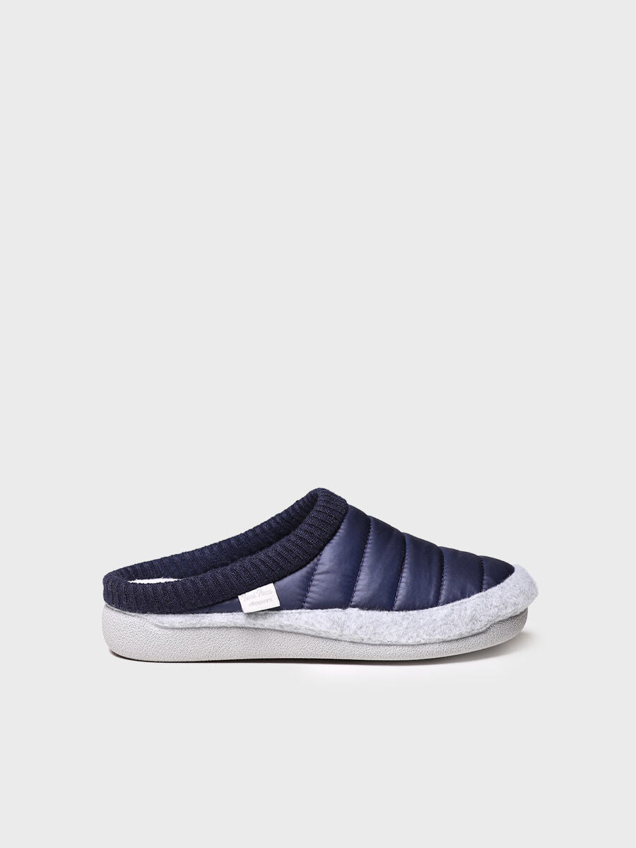Women's clog-style slipper in padded fabric and felt - MORA-TK