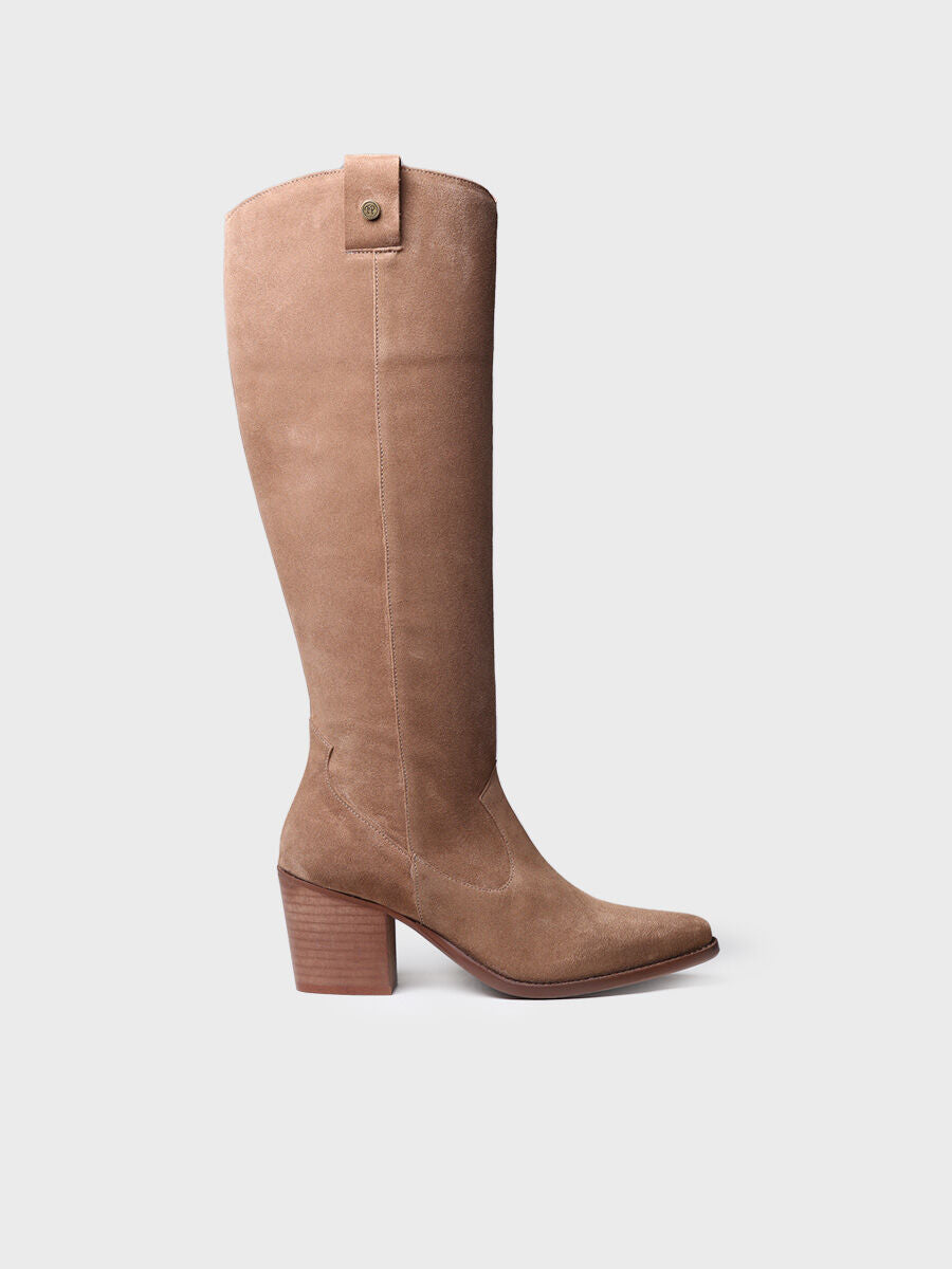 Women's high boot in suede - LYNN-SY