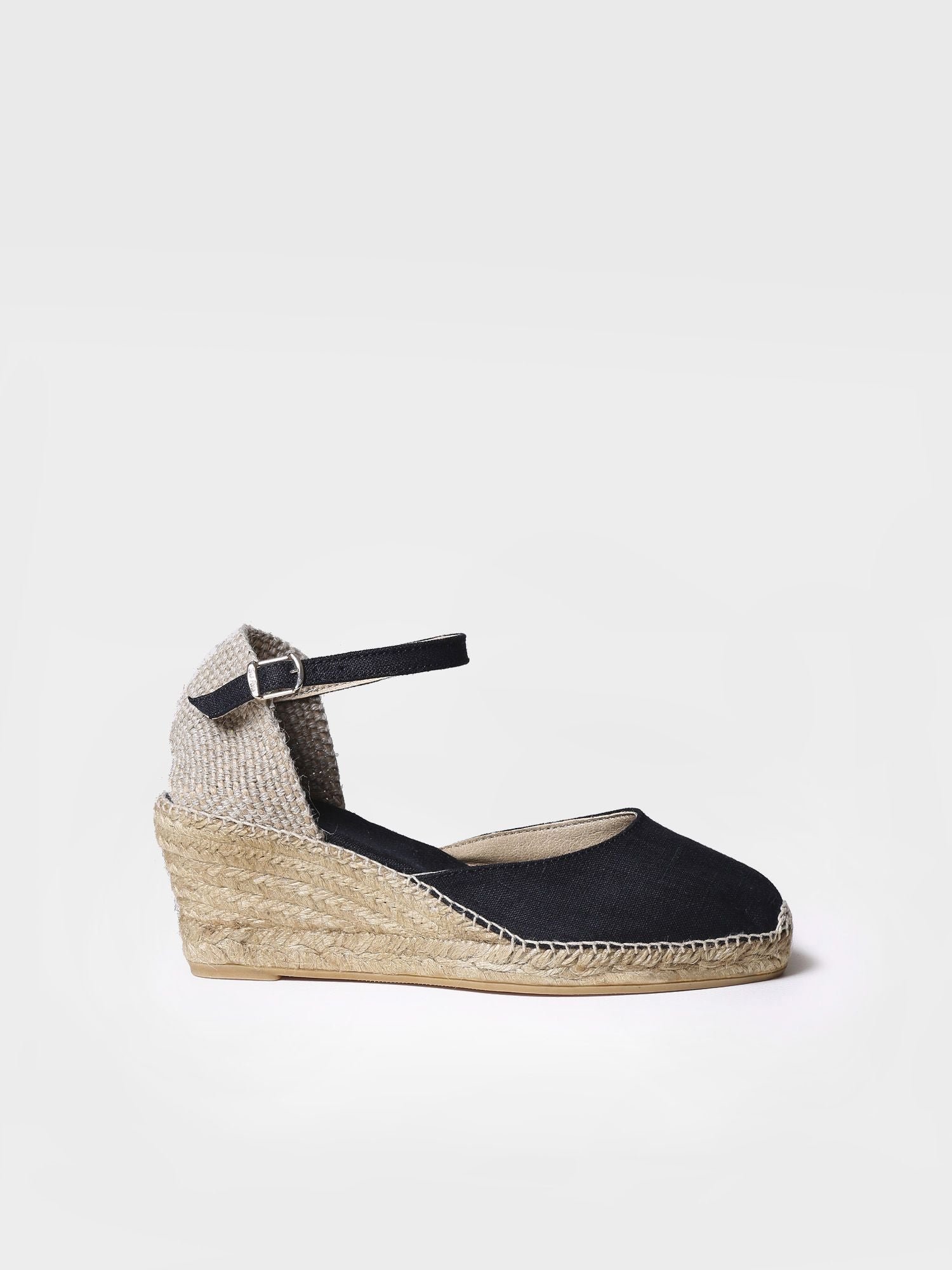 Jute wedge espadrilles with buckle - CALDES