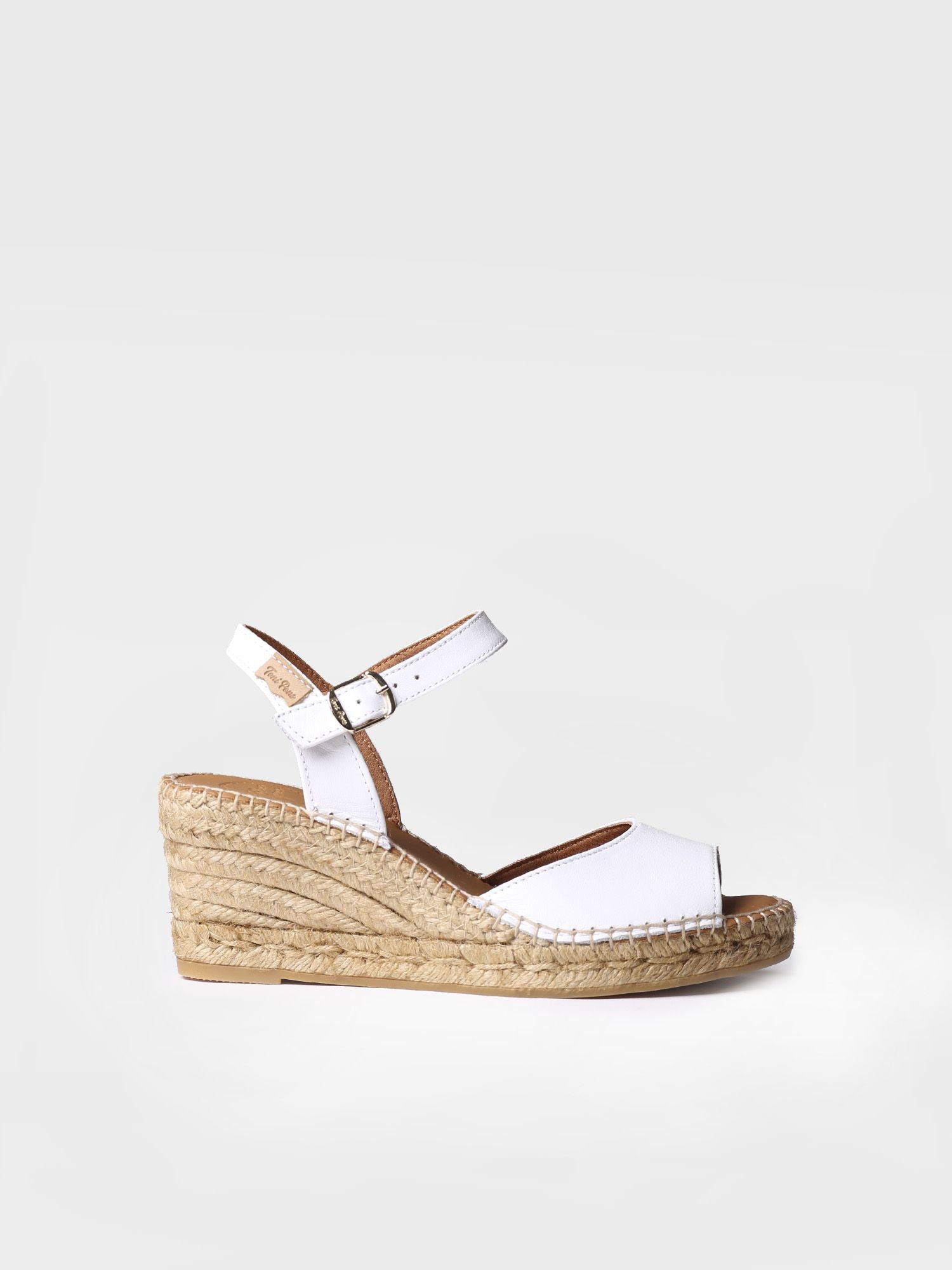 Women's wedge espadrilles in leather - SIA-P