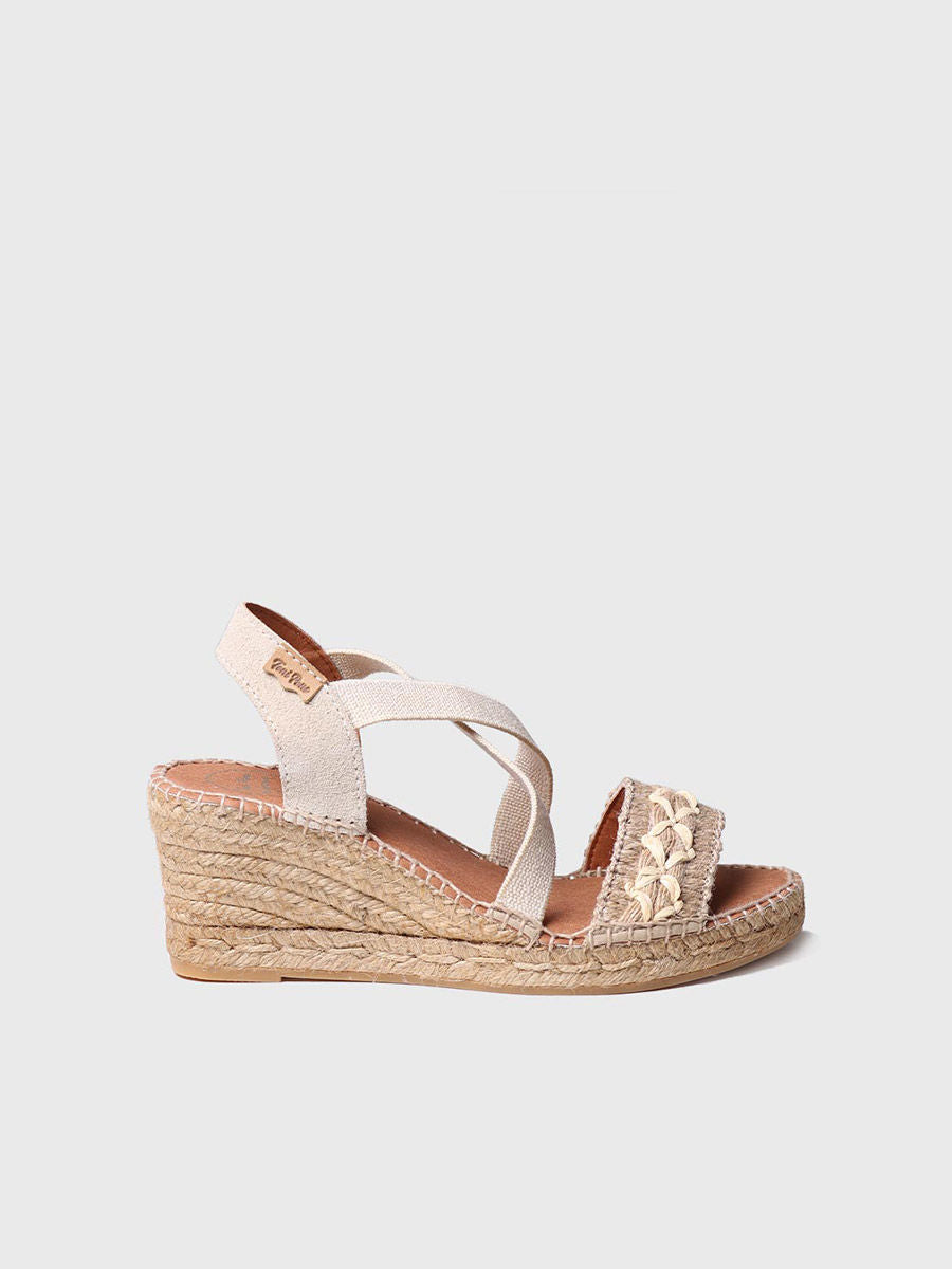 Women's jute wedge sandal - SUSA-BN