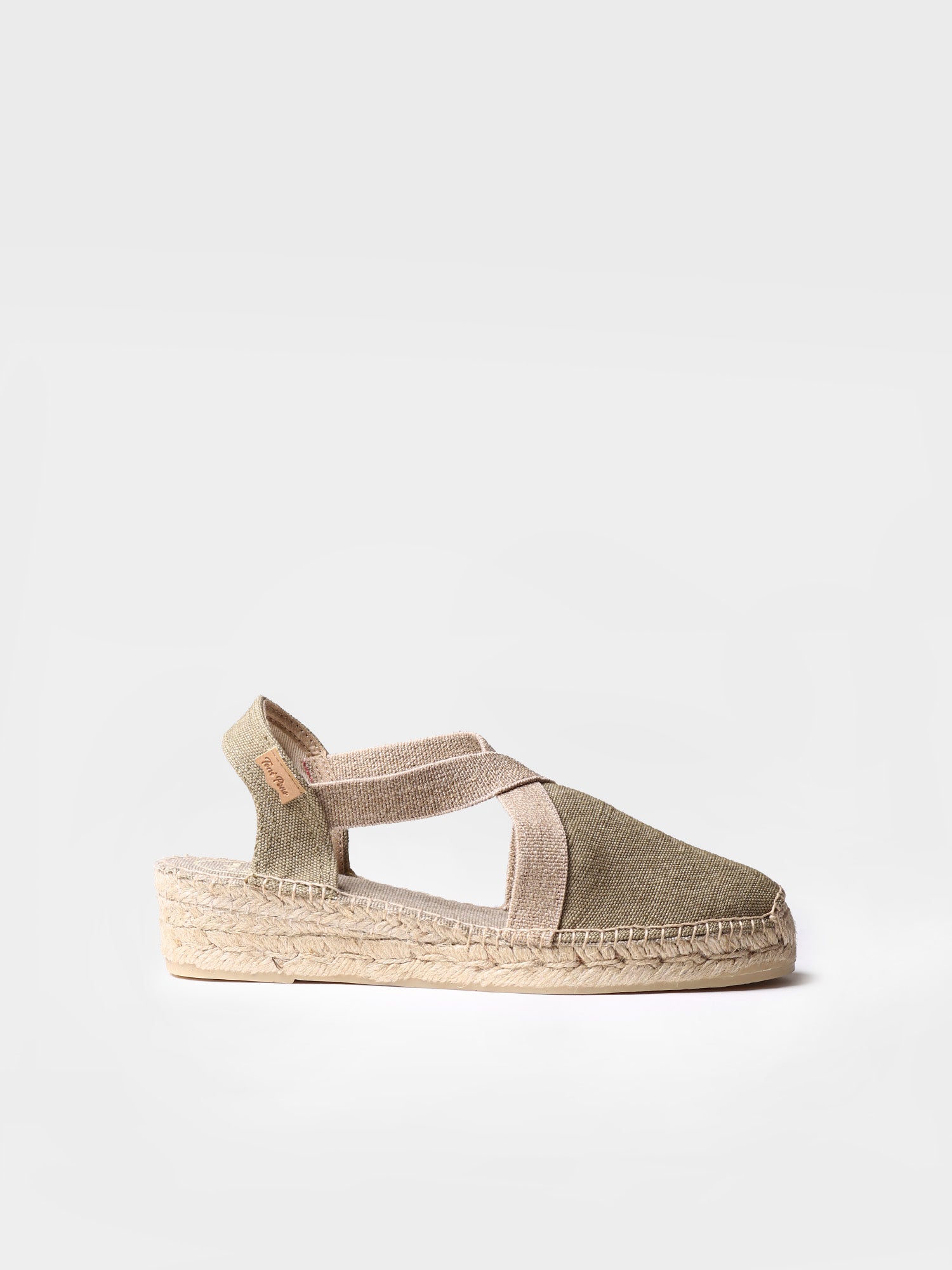 Women's flat vegan espadrilles in cotton fabric - VERDI-V