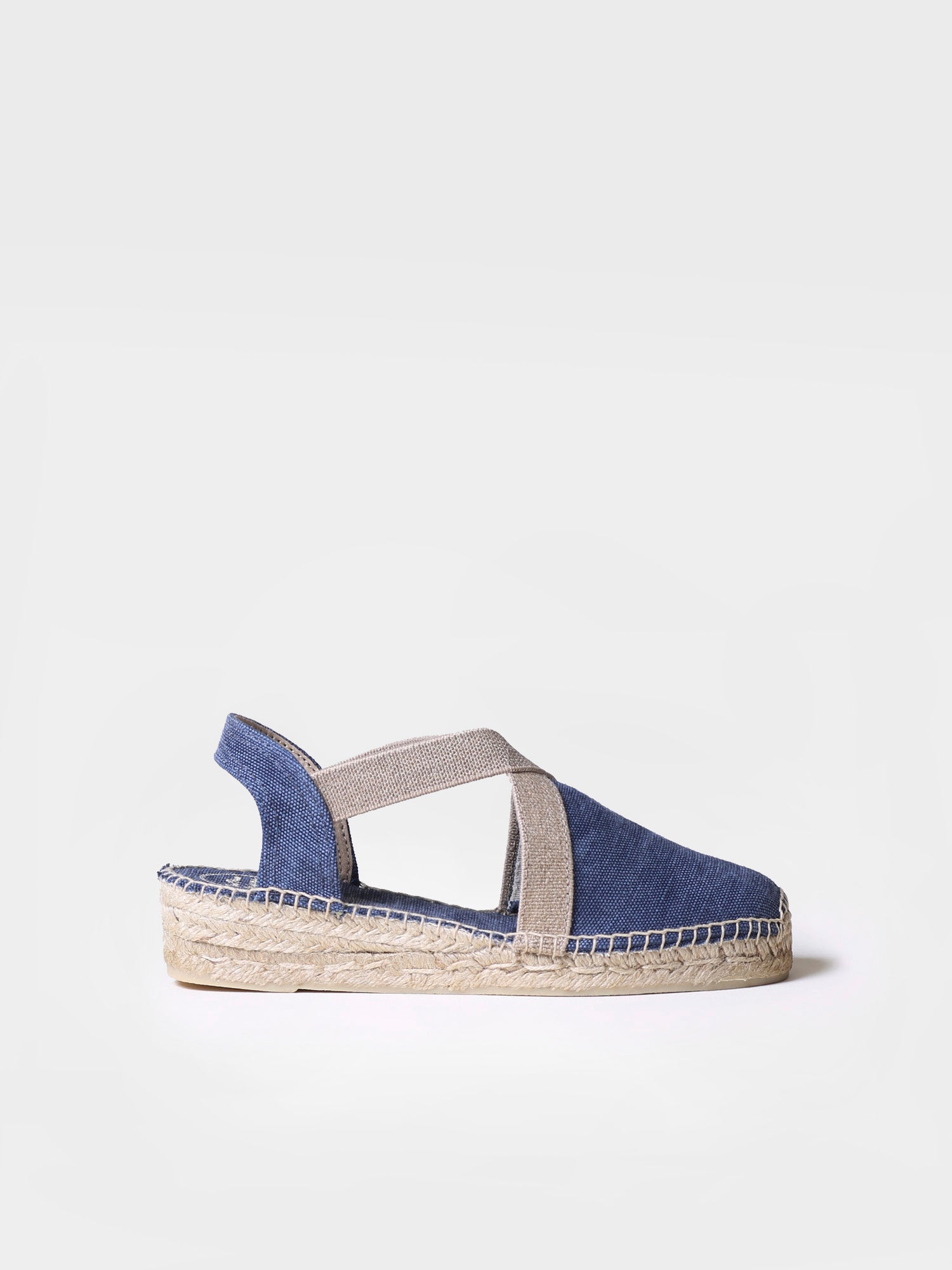 Women's flat vegan espadrilles in cotton fabric - VERDI-V