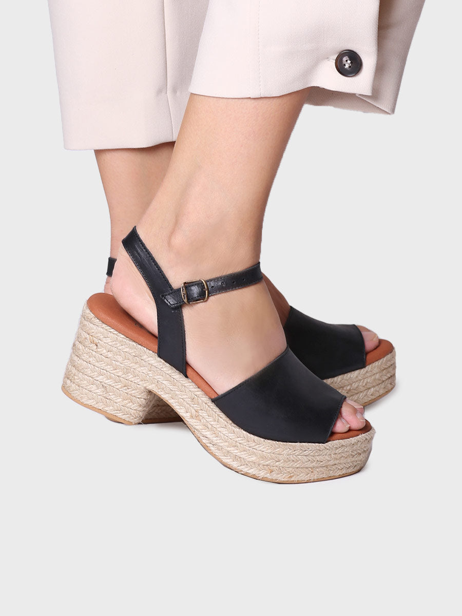 Women's espadrilles with wide heel - ADRIANA