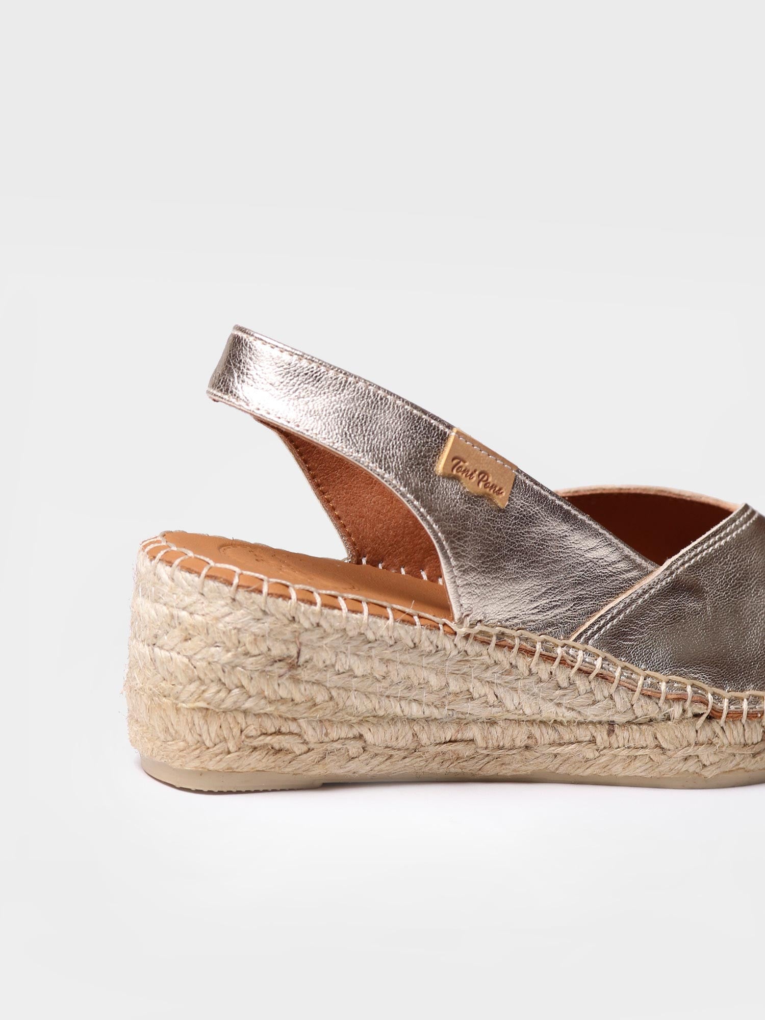 Wedge espadrilles in leather - BERNIA-P