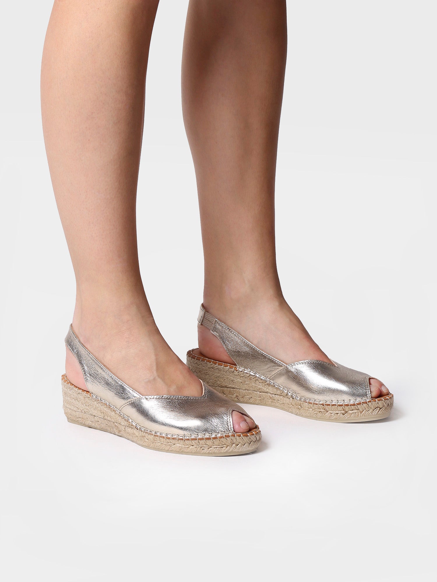 Wedge espadrilles in leather - BERNIA-P