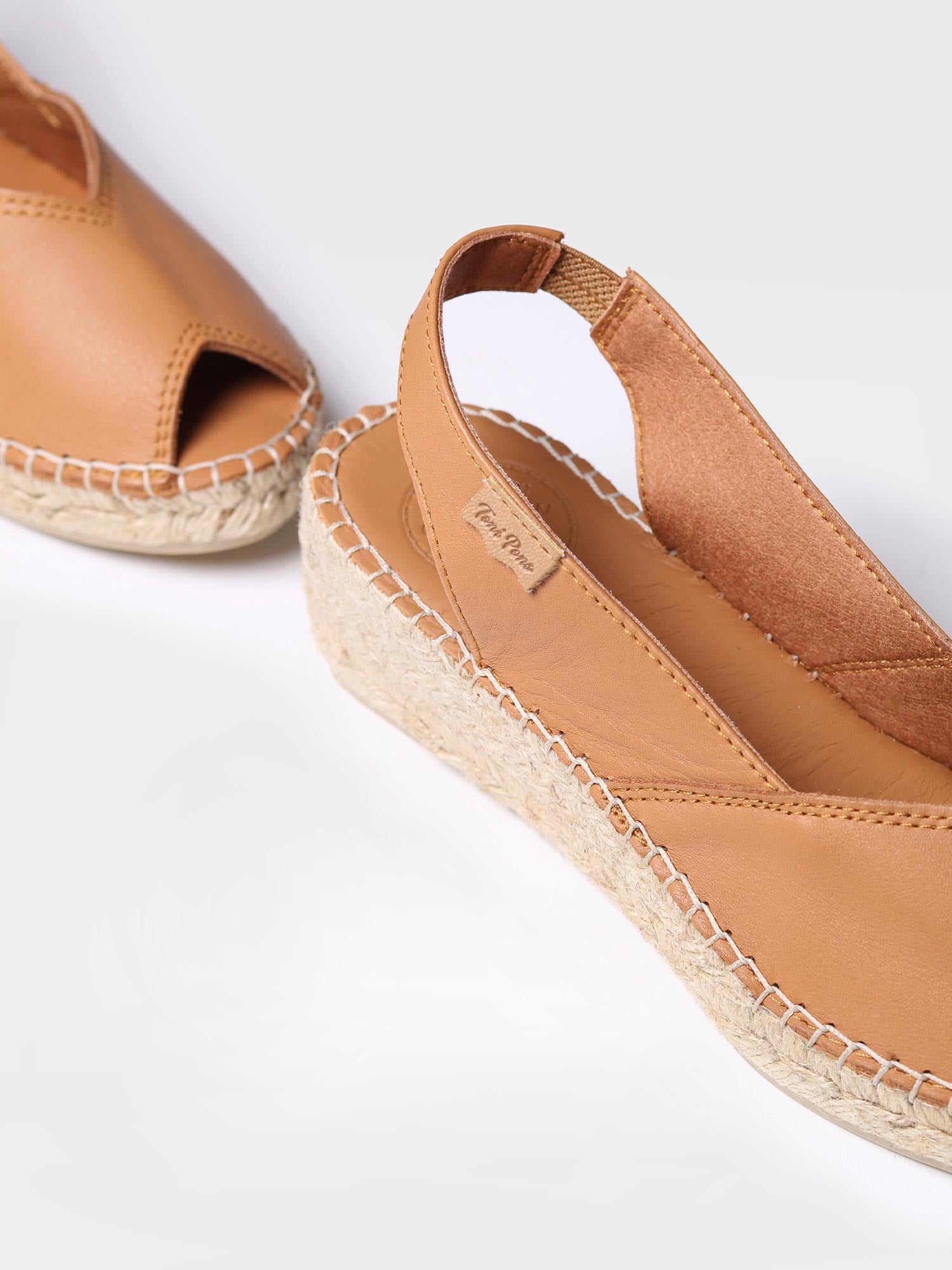 Wedge espadrilles in leather - BERNIA-P