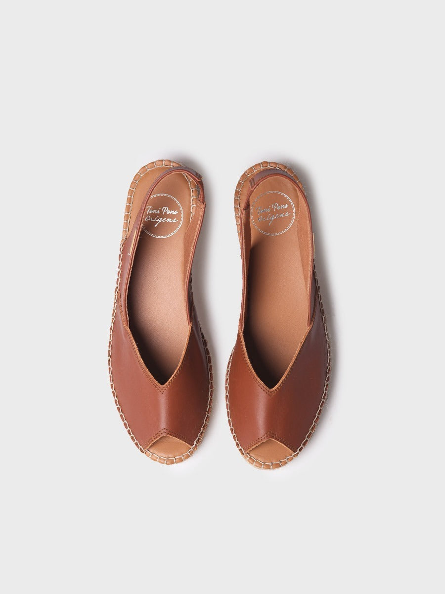 Wedge espadrilles in leather - BERNIA-P