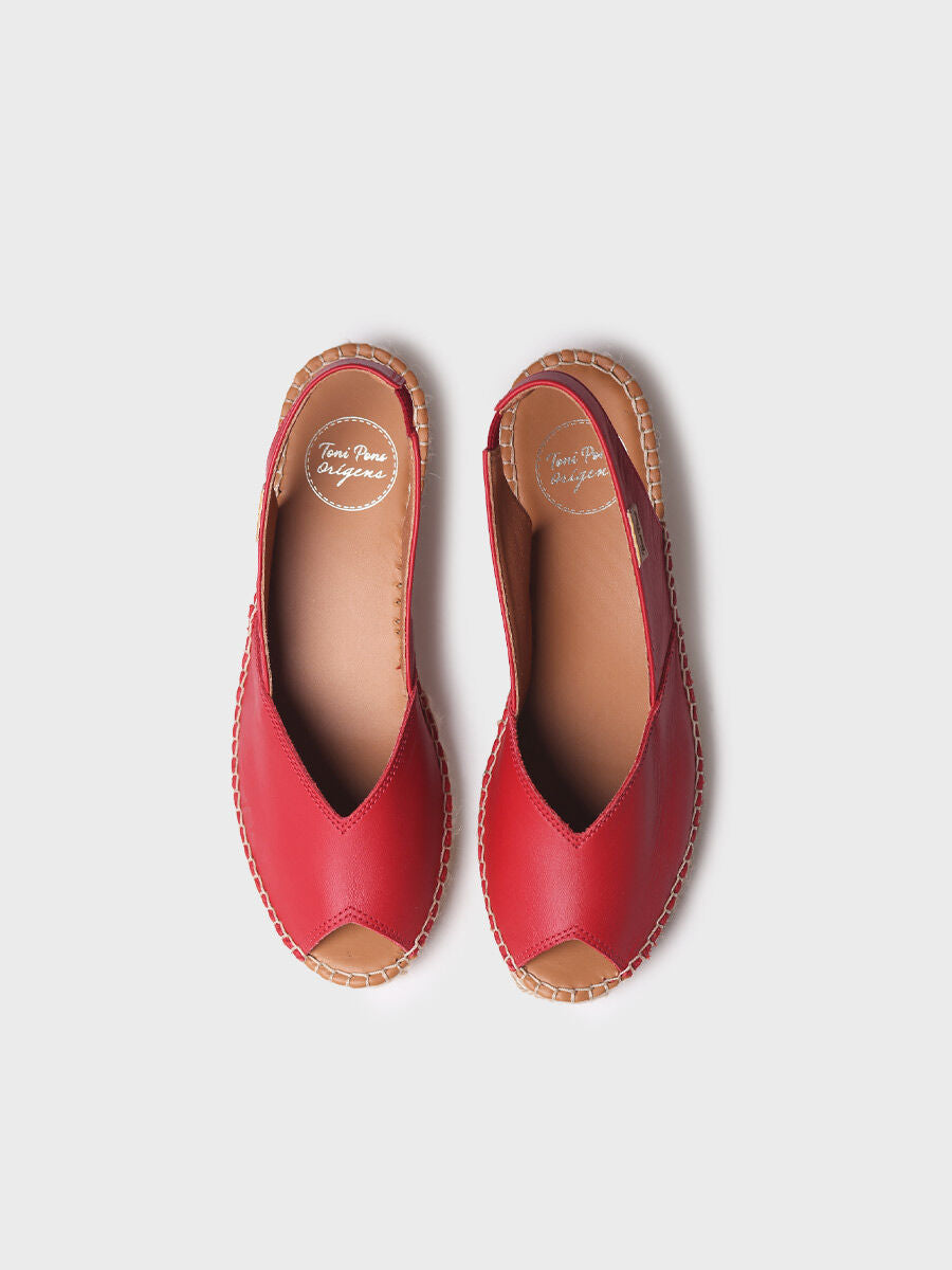 Wedge espadrilles in leather - BERNIA-P