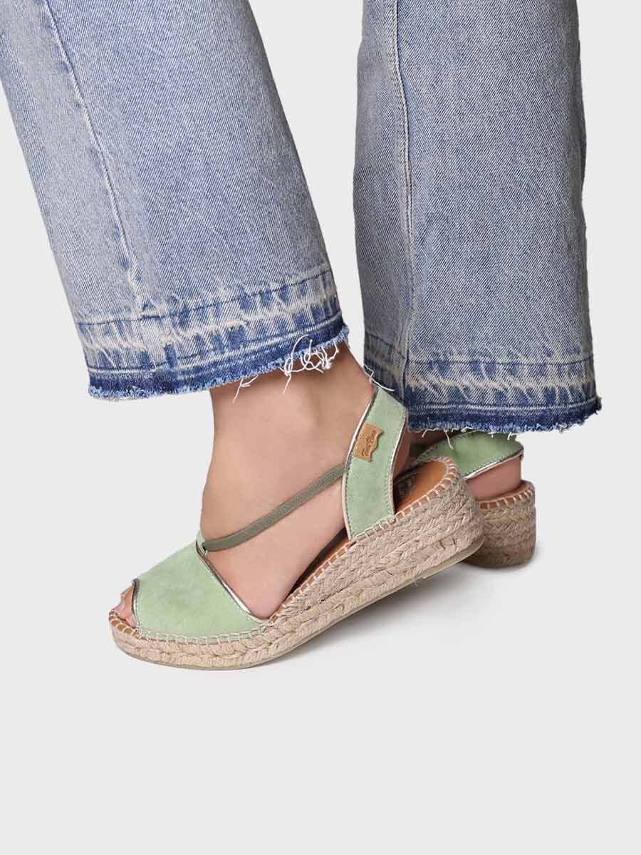 Women's wedge espadrilles in suede - BILDA