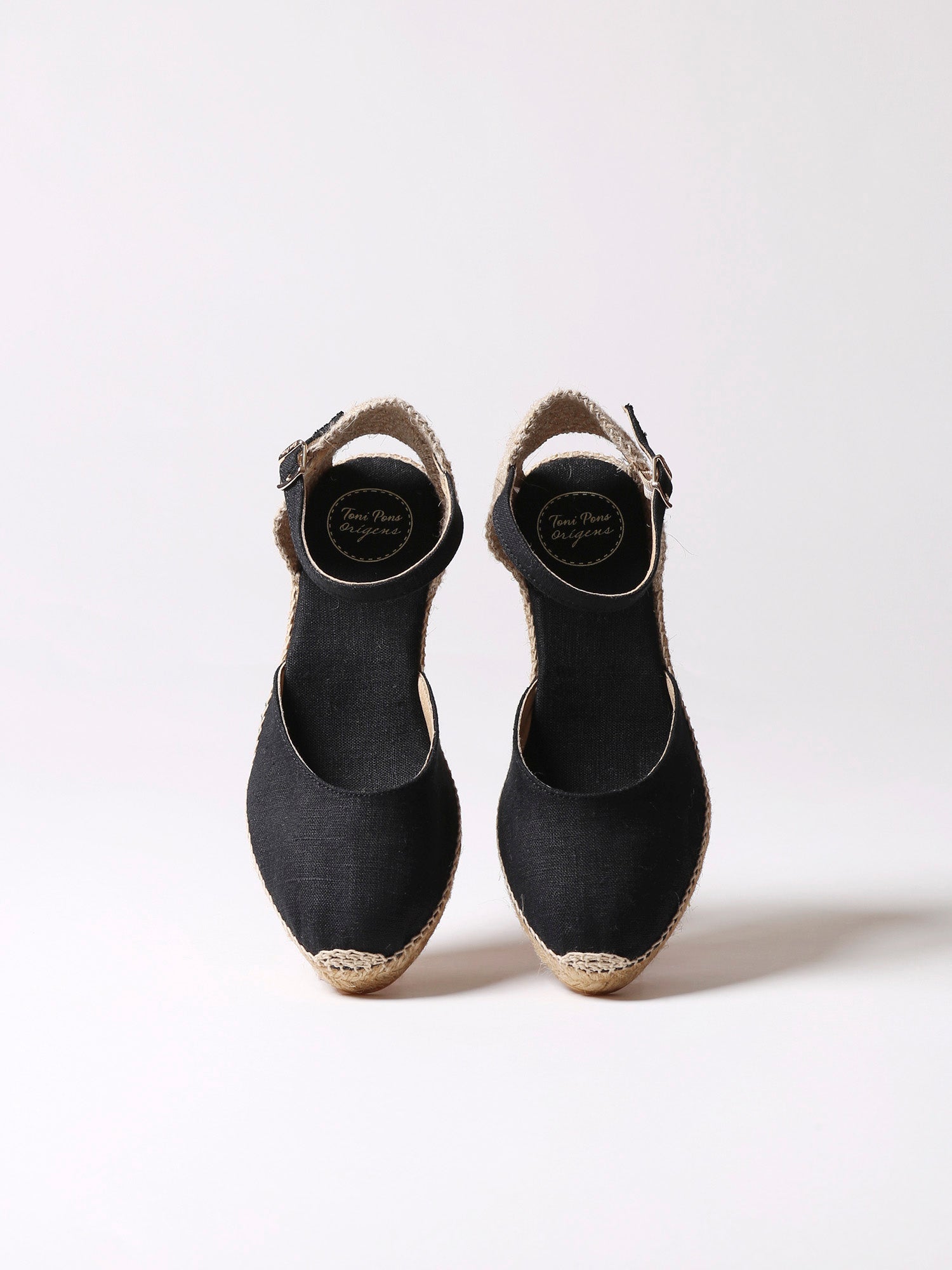 Jute wedge espadrilles with buckle - CALDES