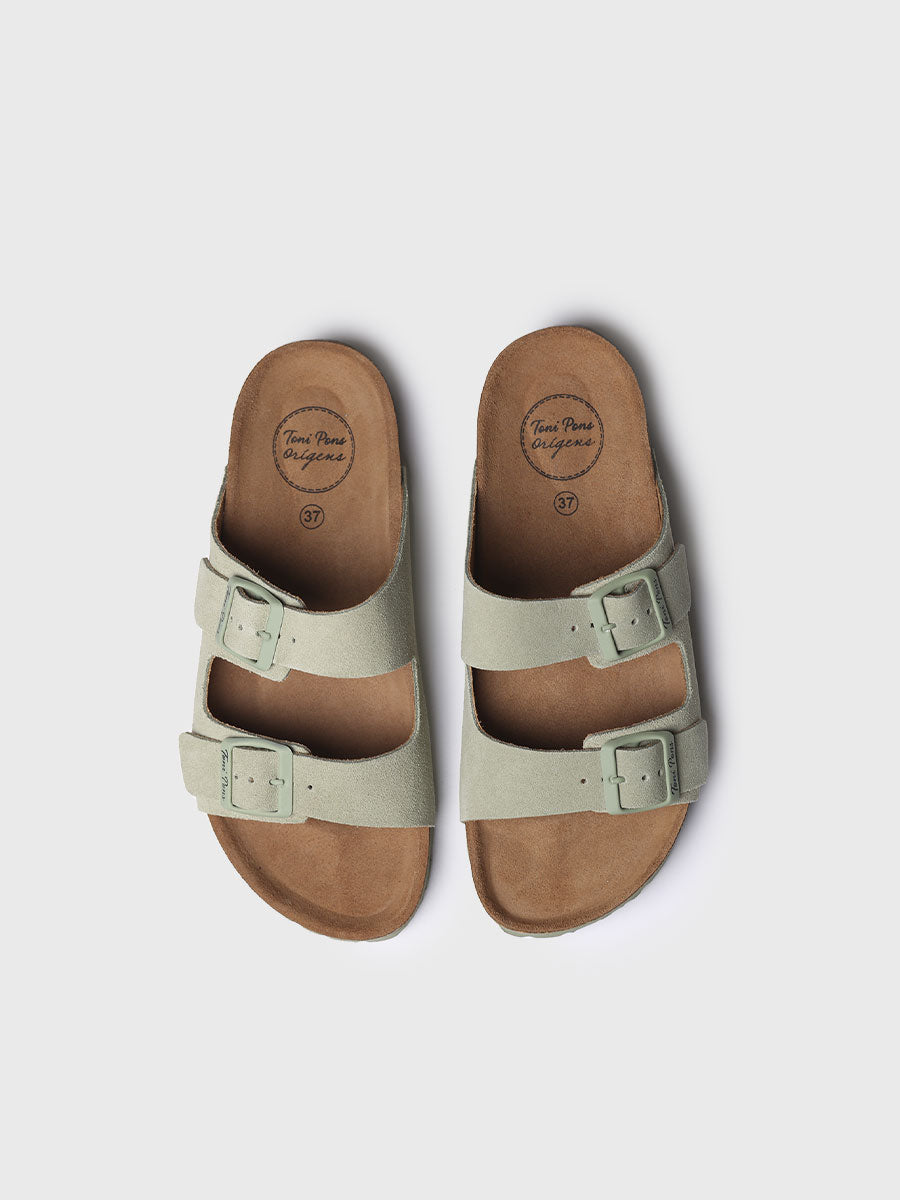 Women's double buckle sandal - GHANA-QT