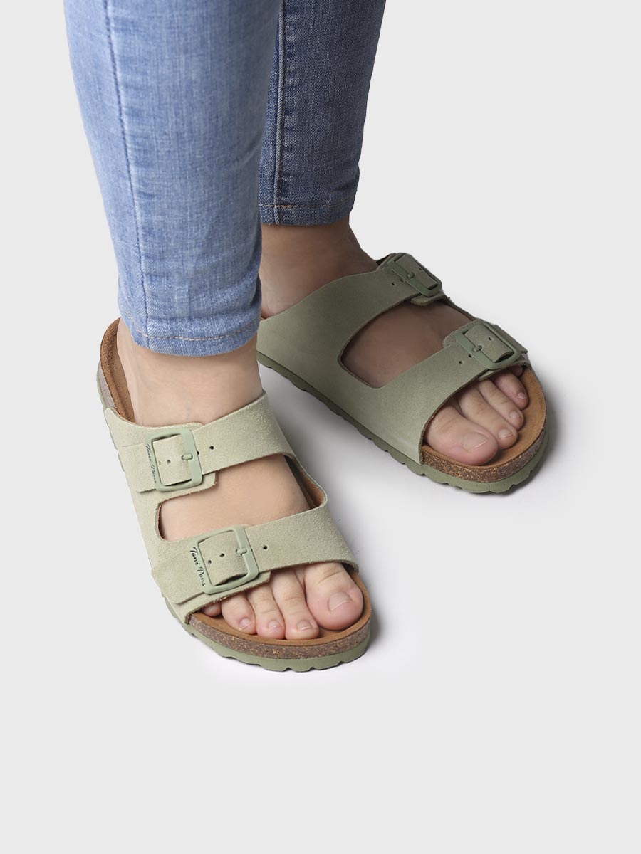 Women's double buckle sandal - GHANA-QT